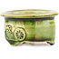 Pot à bonsaï rond vert de Tokoname - 57 x 57 x 32 mm
