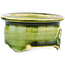 Pot à bonsaï rond vert de Tokoname - 57 x 57 x 32 mm