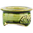 Pot à bonsaï rond vert de Tokoname - 57 x 57 x 32 mm