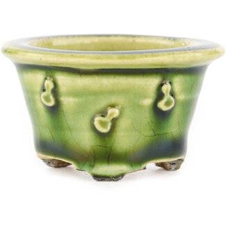 Other Tokoname 56 mm round green bonsai pot by Tokoname, Tokoname