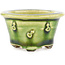 Round green bonsai pot by Tokoname - 56 x 56 x 33 mm