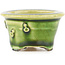 Round green bonsai pot by Tokoname - 56 x 56 x 33 mm