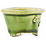 Round green bonsai pot by Tokoname - 56 x 56 x 33 mm