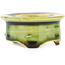 Round green bonsai pot by Tokoname - 55 x 55 x 25 mm