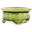 Round green bonsai pot by Tokoname - 55 x 55 x 25 mm