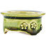 Pot à bonsaï rond vert de Tokoname - 55 x 55 x 25 mm