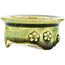 Round green bonsai pot by Tokoname - 55 x 55 x 25 mm