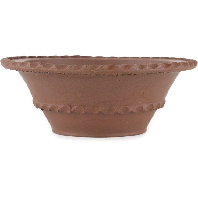 Maceta para bonsái redonda sin esmaltar - 135 x 135 x 55 mm