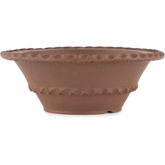 Ronde ongeglazuurde bonsaipot - 135 x 135 x 55 mm