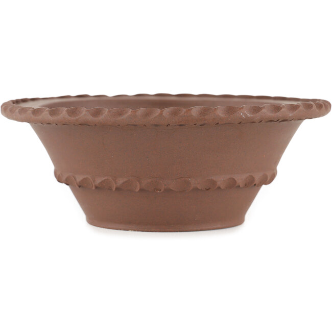 Ronde ongeglazuurde bonsaipot - 135 x 135 x 55 mm