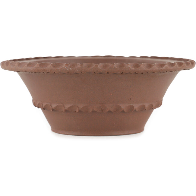 Ronde ongeglazuurde bonsaipot - 135 x 135 x 55 mm