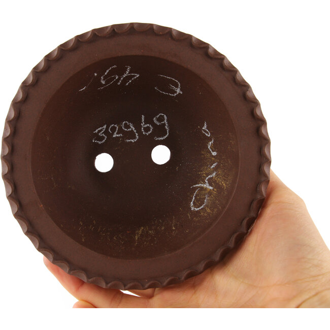 Pot à bonsaï rond non émaillé - 135 x 135 x 55 mm