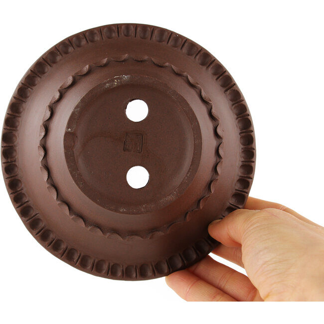 Ronde ongeglazuurde bonsaipot - 135 x 135 x 55 mm