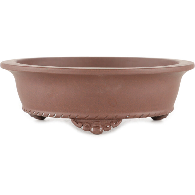 Round unglazed bonsai pot - 135 x 135 x 45 mm