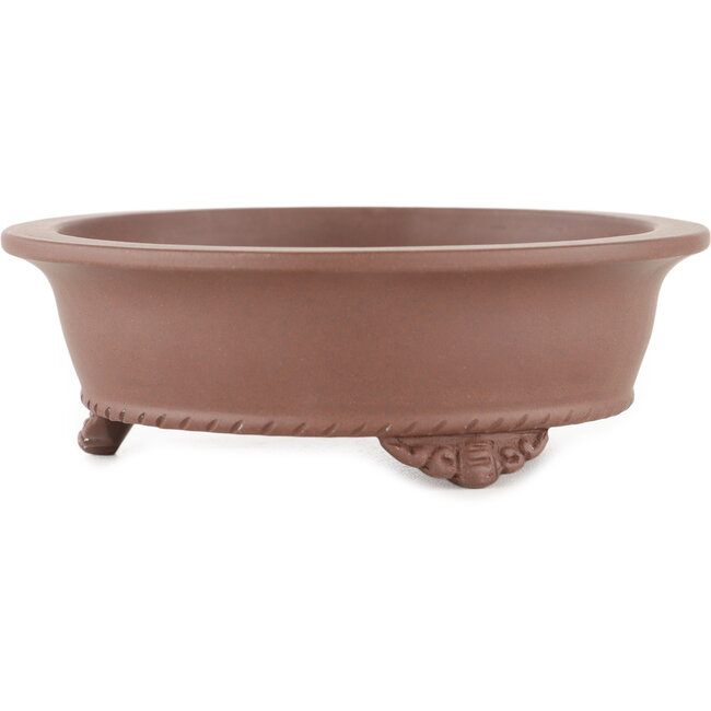 Round unglazed bonsai pot - 135 x 135 x 45 mm