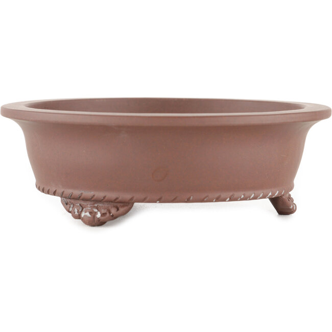 Round unglazed bonsai pot - 135 x 135 x 45 mm