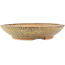 Round brown and yellow bonsai pot - 190 x 190 x 40 mm