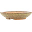 Round brown and yellow bonsai pot - 190 x 190 x 40 mm