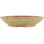 Round brown and yellow bonsai pot - 190 x 190 x 40 mm