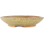 Round brown and yellow bonsai pot - 190 x 190 x 40 mm