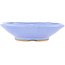 Round blue bonsai pot - 195 x 195 x 45 mm