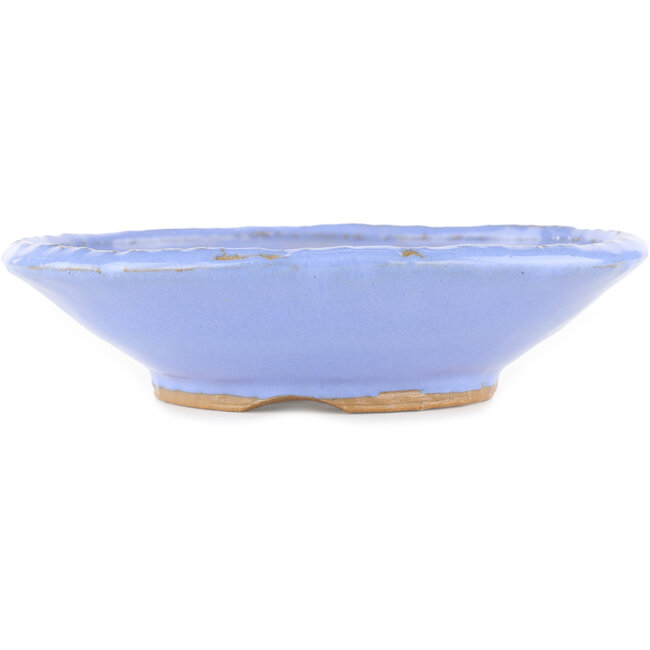 Ronde blauwe bonsai pot - 195 x 195 x 45 mm