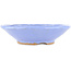 Round blue bonsai pot - 195 x 195 x 45 mm