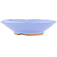 Round blue bonsai pot - 195 x 195 x 45 mm