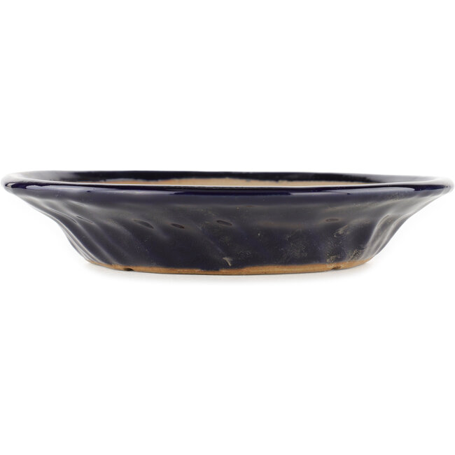 Pot à bonsaï rond bleu - 190 x 190 x 35 mm