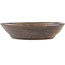 Ronde bruine bonsai pot - 155 x 155 x 35 mm