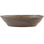 Round brown bonsai pot - 155 x 155 x 35 mm