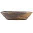 Round brown bonsai pot - 155 x 155 x 35 mm