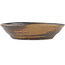 Round brown bonsai pot - 155 x 155 x 35 mm