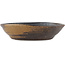 Round brown bonsai pot - 155 x 155 x 35 mm