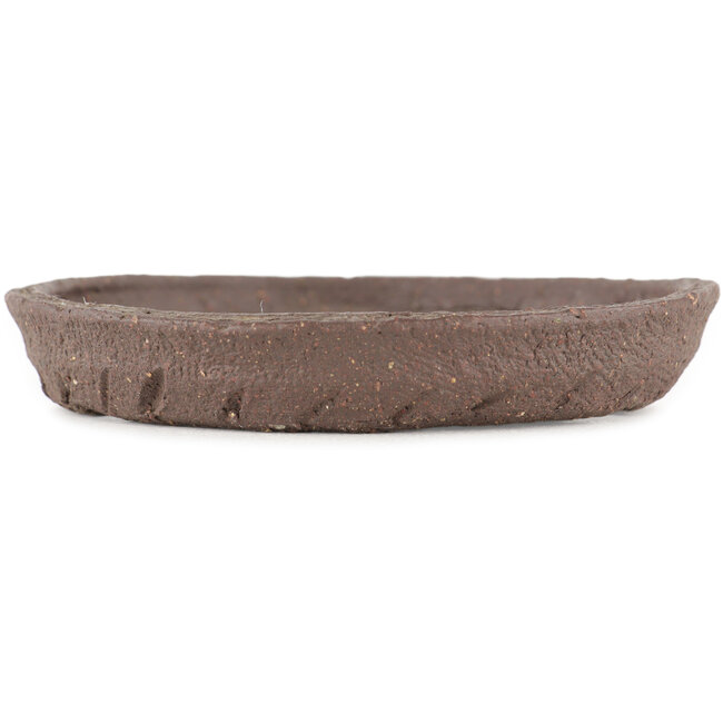 Round unglazed bonsai pot - 130 x 130 x 20 mm