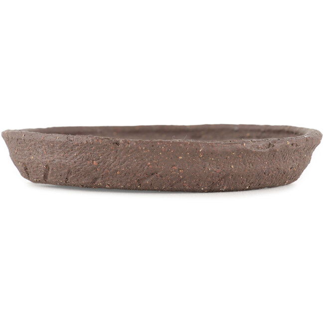 Round unglazed bonsai pot - 130 x 130 x 20 mm