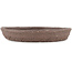 Round unglazed bonsai pot - 130 x 130 x 20 mm