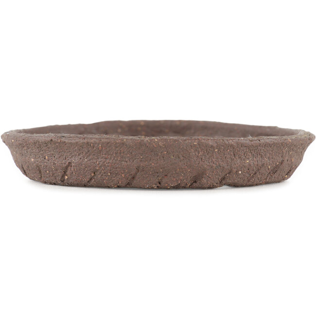 Round unglazed bonsai pot - 130 x 130 x 20 mm