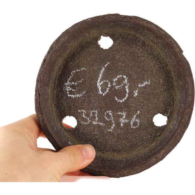 Ronde ongeglazuurde bonsaipot - 130 x 130 x 20 mm