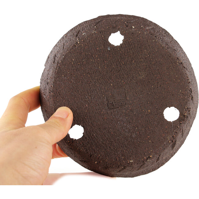 Ronde ongeglazuurde bonsaipot - 130 x 130 x 20 mm