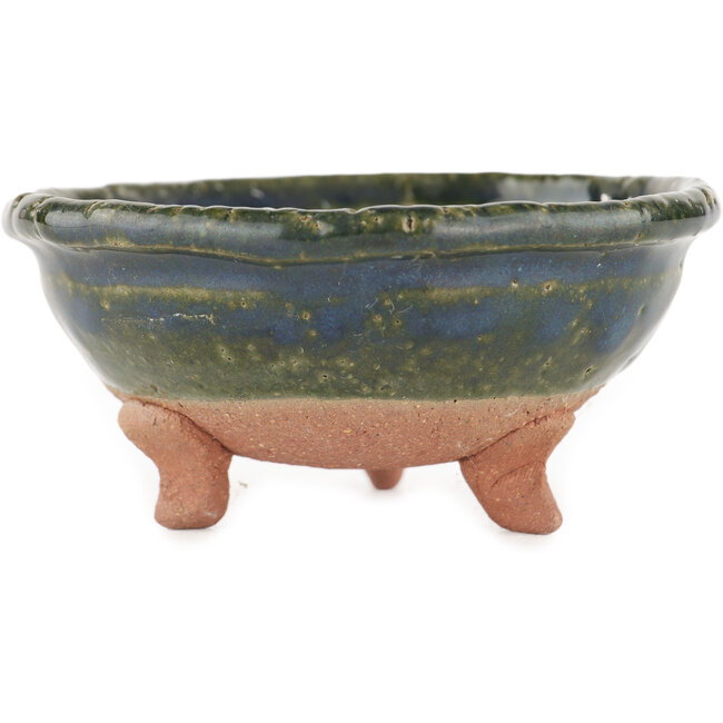 Pot à bonsaï rond vert - 95 x 95 x 45 mm