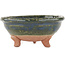 Round green bonsai pot - 95 x 95 x 45 mm