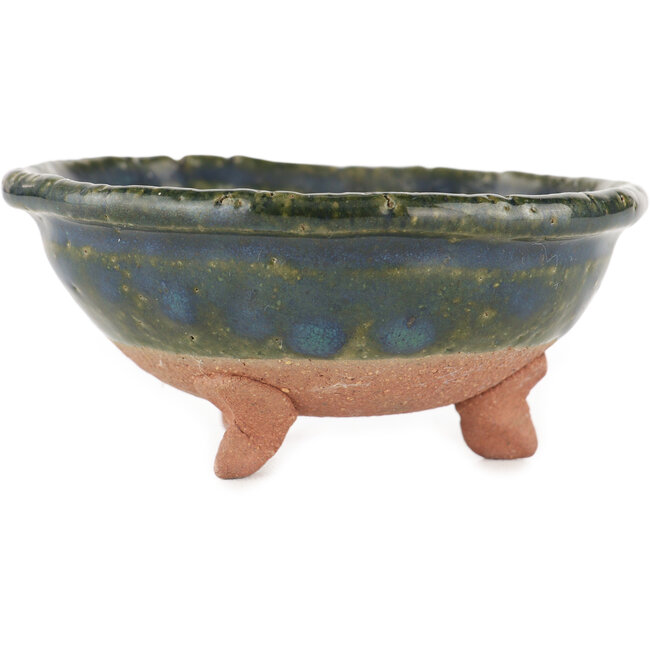 Pot à bonsaï rond vert - 95 x 95 x 45 mm