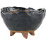 Round black bonsai pot - 90 x 90 x 55 mm