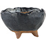 Round black bonsai pot - 90 x 90 x 55 mm