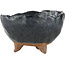 Round black bonsai pot - 90 x 90 x 55 mm