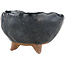 Round black bonsai pot - 90 x 90 x 55 mm