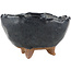 Round black bonsai pot - 90 x 90 x 55 mm