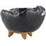 Round black bonsai pot - 90 x 90 x 55 mm