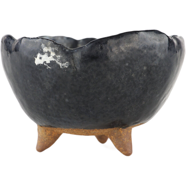 Pot à bonsaï rond noir - 90 x 90 x 55 mm